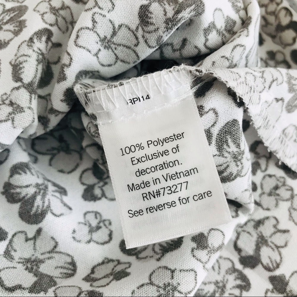 New! Nine West Bohemian Peasant Floral Square Neck Peplum Blouse Top - Picture 10 of 10